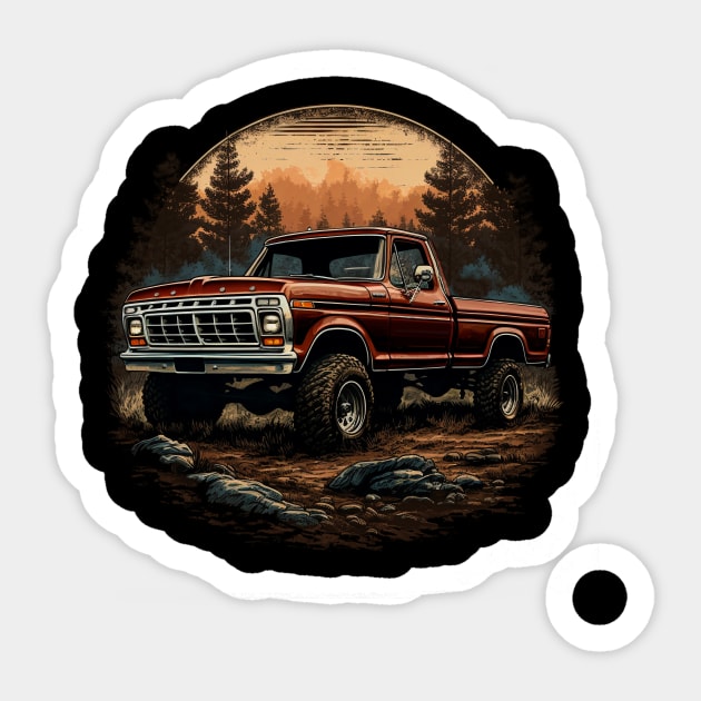 Ford Truck Vintage Highboy Design Ford Truck Sticker TeePublic